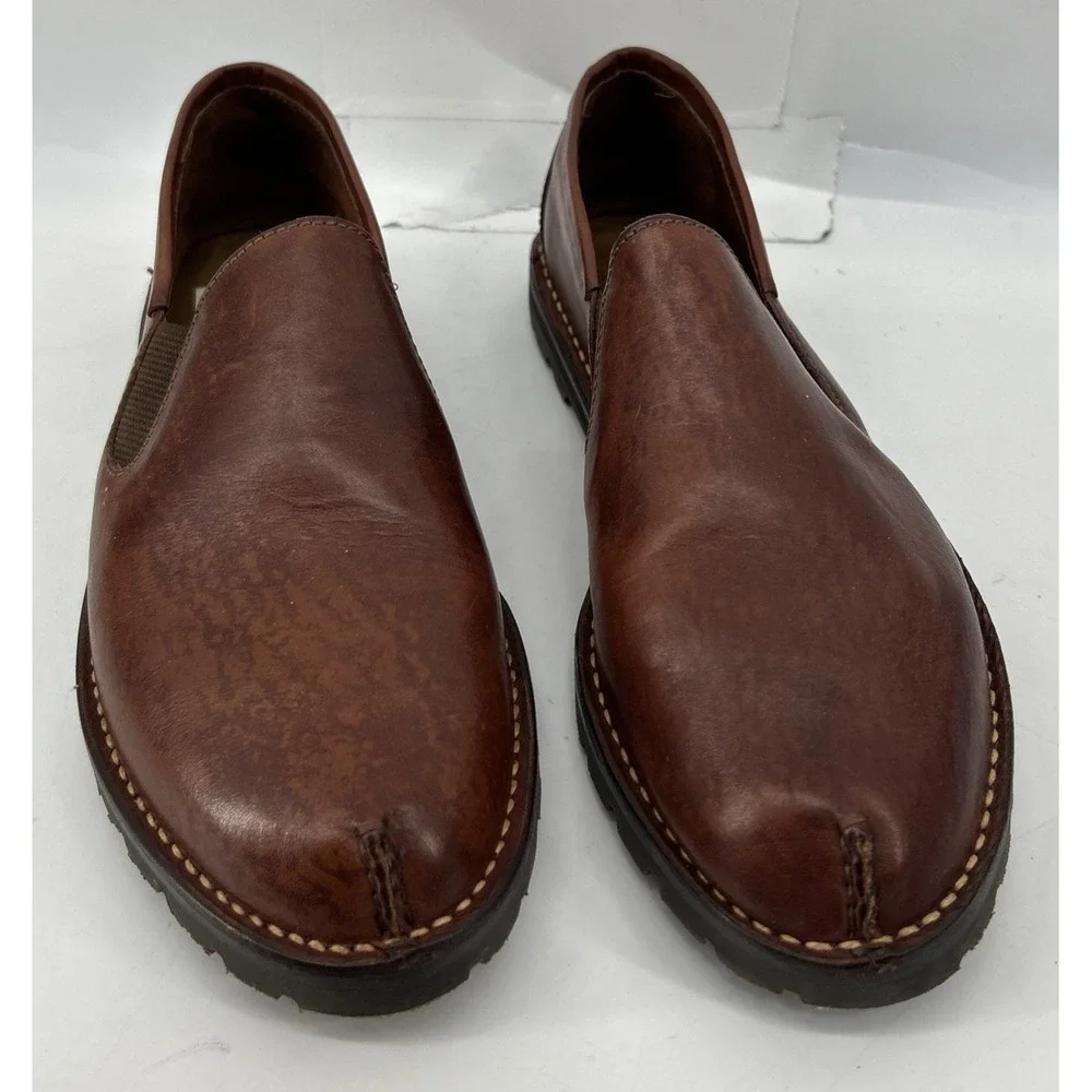 Cole Haan Brantley Slip On Split Toe Loafers Cognac Brown F0925 Men's 11N NEW